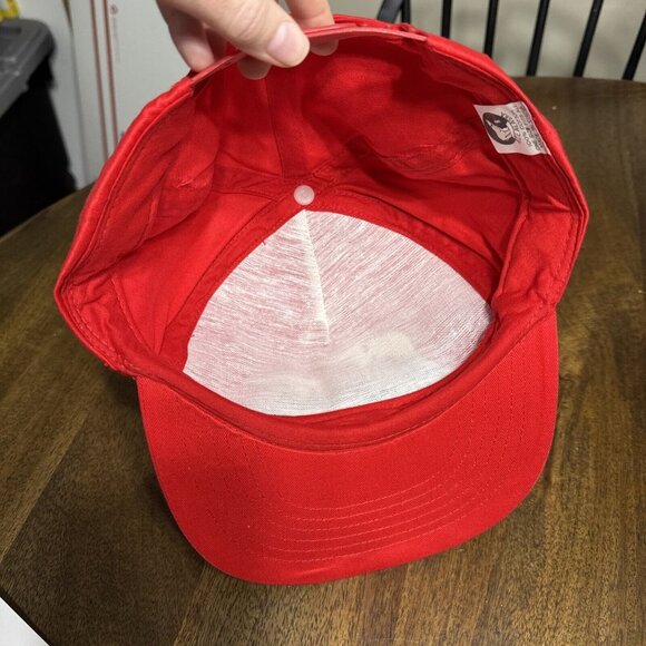 VINTAGE ACE ALASKA 1990 RED ROPE TRUCKER HAT POLAR BEARS SNAPBACK A.C.E. - Picture 3 of 10